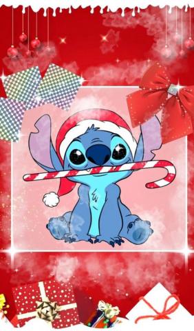 Stitch Happy New Year Christmas Wallpaper