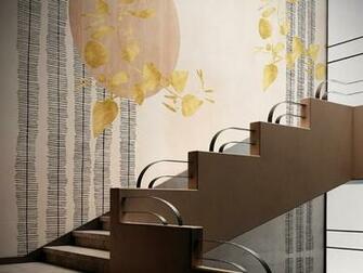Wallpaper With Floral Pattern Arp Ge Fusuma Collection By