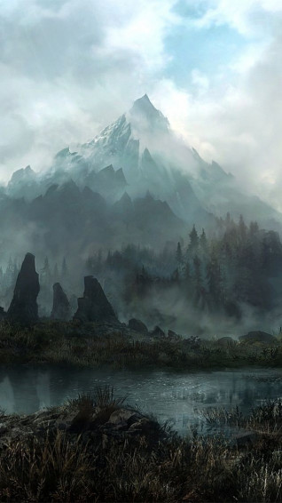 Skyrim iPhone Wallpaper Dragon