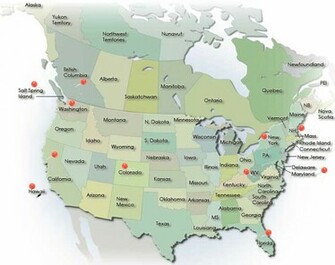 Map Of Canada And Us Locate Practitioners