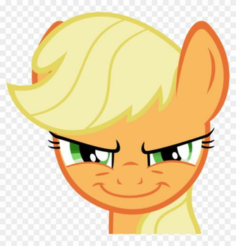 Png Applejack Evil Smile Image Background My