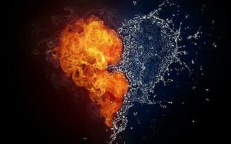 Hearts On Fire Water Heart Wallpaper Pictures Photos