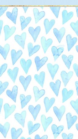 Phone Wallpaper HD Blue Hearts Simplistic By Bonton Tv