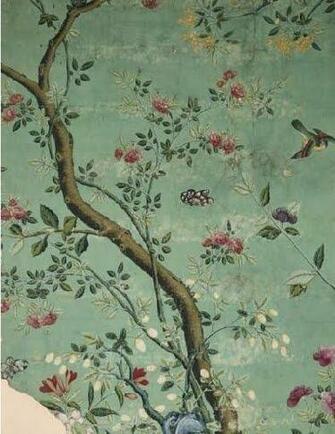 Chinoiserie Wallpaper Grasscloth