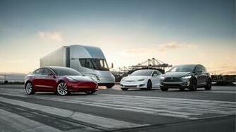Tesla Model S X And Semi Unite In New Photo
