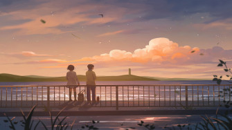 Anime Couple Lets Talk 4k Rare Gallery HD Wallpaper