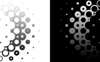 Black White Circles Monochrome Modern Wallpaper