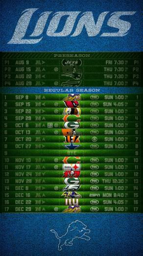 Lions Schedule iPhone Wallpaper Detroitlions