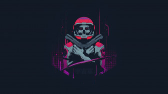 Space Soldier Minimalist Wallpaper 4k