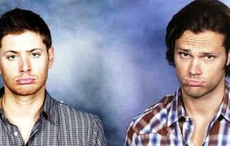 Sam Dean Supernatural Series Funny Faces Wallpaper Photos
