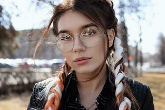 Women Outdoors Depth Of Field Portrait Pigtails