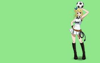 Hair Ribbons Simple Background Anime Girls Soccer B Sports HD