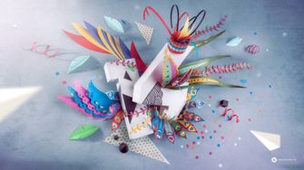 Paper Craft Wallpaper By Ink Studio Strictlypaper