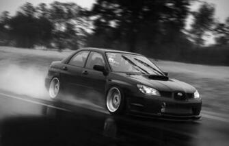 4k Wallpaper Cars Black White Rain Subaru