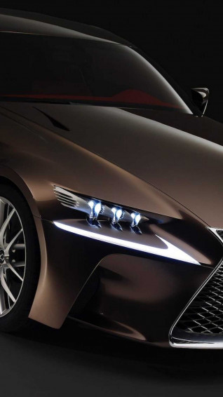 Brown Lexus Rx On The Black Background Wallpaper