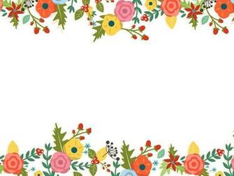 Cute Flower Floral Background Document In Presentation