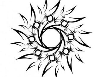Tribal Flower Tattoo Decoration Wallpaper