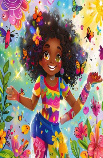 Pretty Black Girl Cartoon Wallpaper