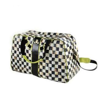 Mackenzie Childs Courtly Check Duffel Bag Chartreuse At Amara