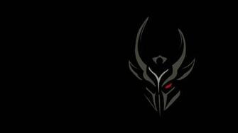 Skyrim Logo Wallpaper Daedric Helmet