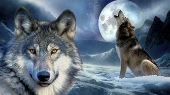 Wolf Howling At The Moon Wallpaper