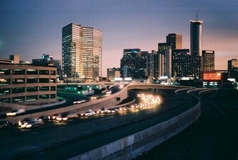 From Atlantic Station Atlanta Skyline Sunset