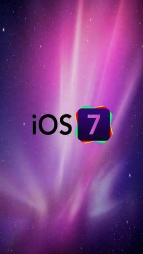 Ios Logo With Purple Galaxy Background iPhone 5s 5c Wallpaper