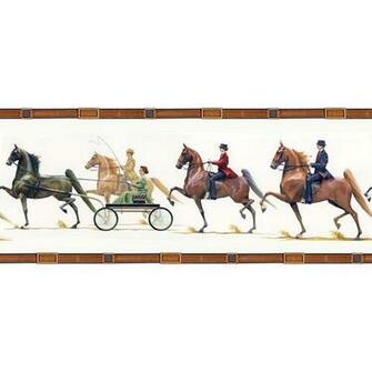 Home American Saddlebred Horse Decor Wallpaper Border