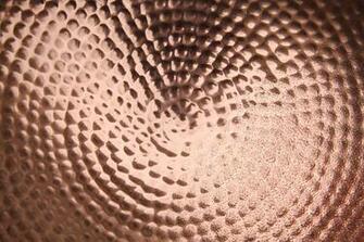 Textures Shiney Copper Metal Texture Pitted Bowl Water Drop Wallpaper