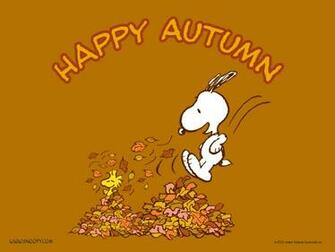 Snoopy Happy Autumn Wallpaper