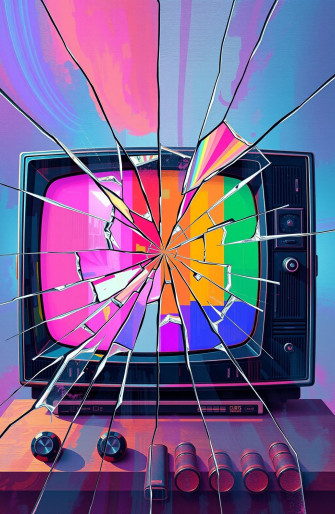 Broken Tv Screen Wallpaper
