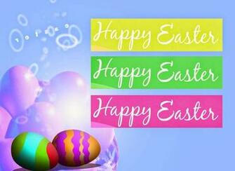 Colorful Wishes For Happy Easter Day With