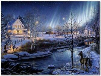 Christmas Wallpaper With Bright Lights