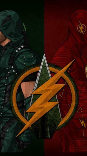Arrow And Flash Phone Wallpaper Top
