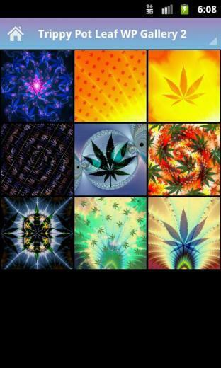 Trippy Pot Leaf Wallpaper Screenshot