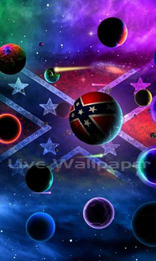 Rebel Flag Planet Beautiful Harmonic Live Wallpaper