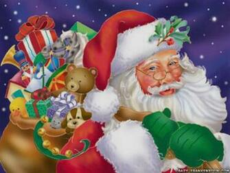 Christmas Tree And Santa Claus Wallpaper For Desktop Background