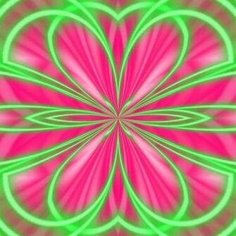 Neon Pink And Green Mirror By Zozzy Zebra