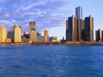 Detroit At Sunrise Michigan Wallpaper HD