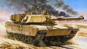 Artistic M1 Abrams Tank Wallpaper