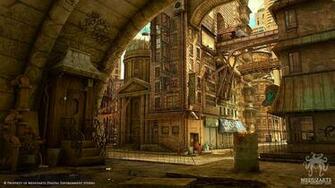 Concept Art By Flavio Bolla Love The Bazaar Scene Below City