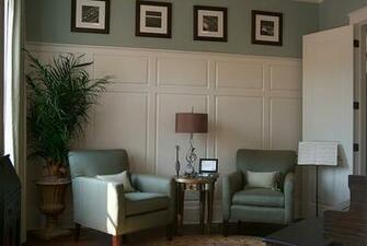 Wallpaper On The Top Wainscoting Bottom