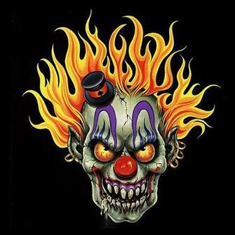 Clowns Flame Skull Clown Ringmaster