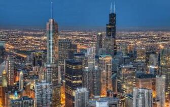 Wallpaper Chicago Illinois Night Desktop