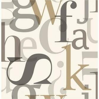 Wallpaper Natural Beige Brown Fine Decor Fonts From The