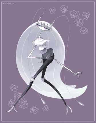 Pheromosa With Purple Floral Wallpaper