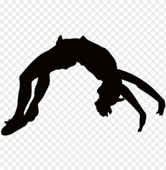 Cheerleading Stunts Silhouette At Getdrawings Tumbling Clipart