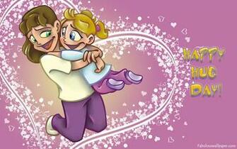 Happy Hug Day Computer Desktop Wallpaper Pictures Image