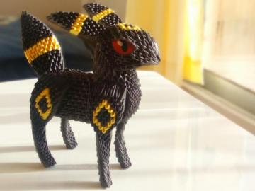 3d Origami Umbreon Noctali Pokemon By Snocturne