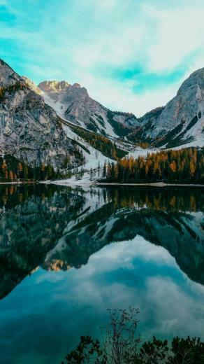 See Natur Berge Reflexionen Hintergrundbild